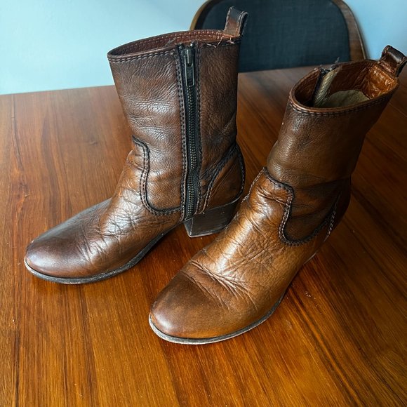 FRYE Leather booties - Picture 1 of 5